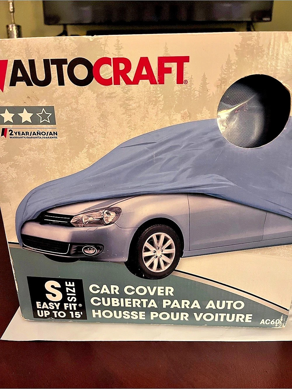 AutoCraft Easy Fit Car Cover Size S AC60 Blue